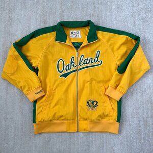 Mitchell & Ness MLB Oakland A’s Zip Up Jacket L Green Yellow